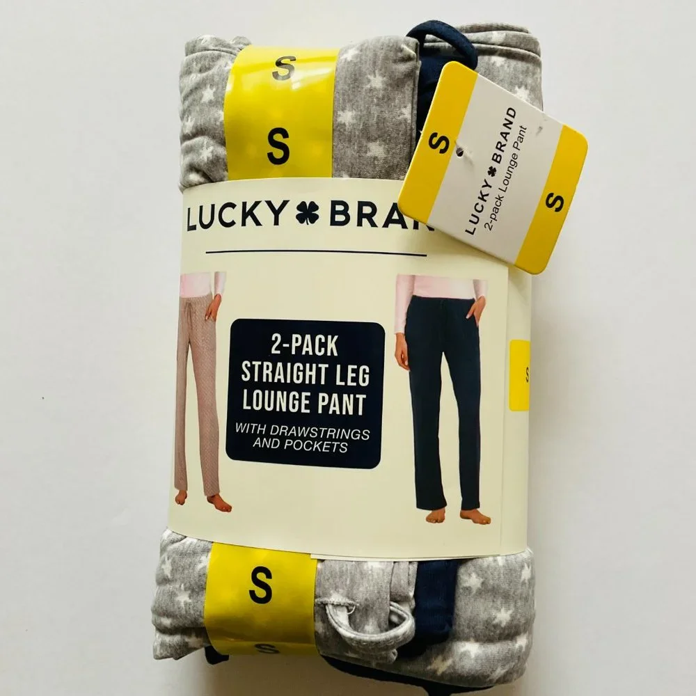 LUCKY BRAND Women's Lounge Pants 2 Pair NIP Size S 4-6 - Picture 3 of 9